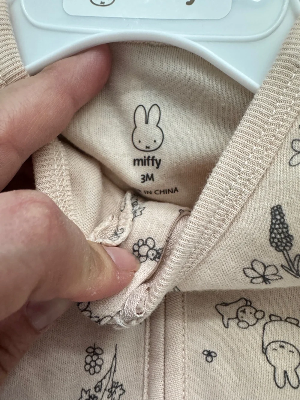 NWT miffy onesie zip with matching beanie sz 3Months
